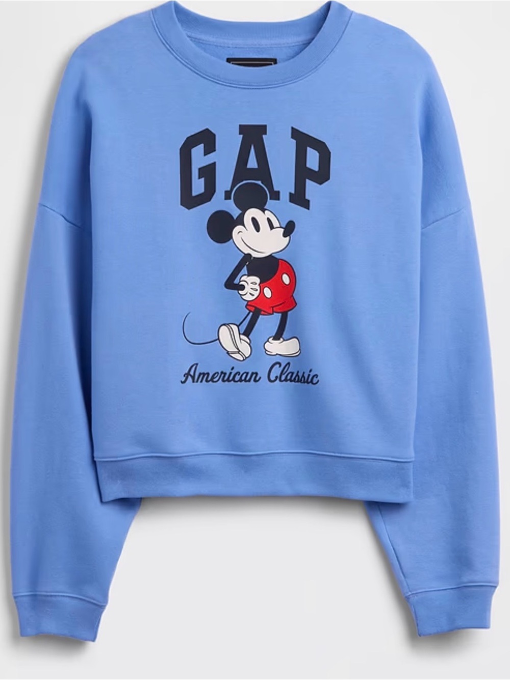Women’s NWT 2026 Gap X Disney Mickey Mouse American Classic Relaxed Sweatshirt M